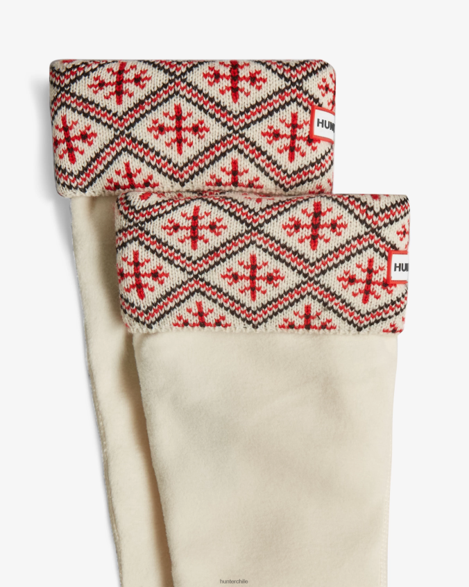 Calcetines para botas altas con puños de fairisle reciclados JV4X48443 Hunter hombres