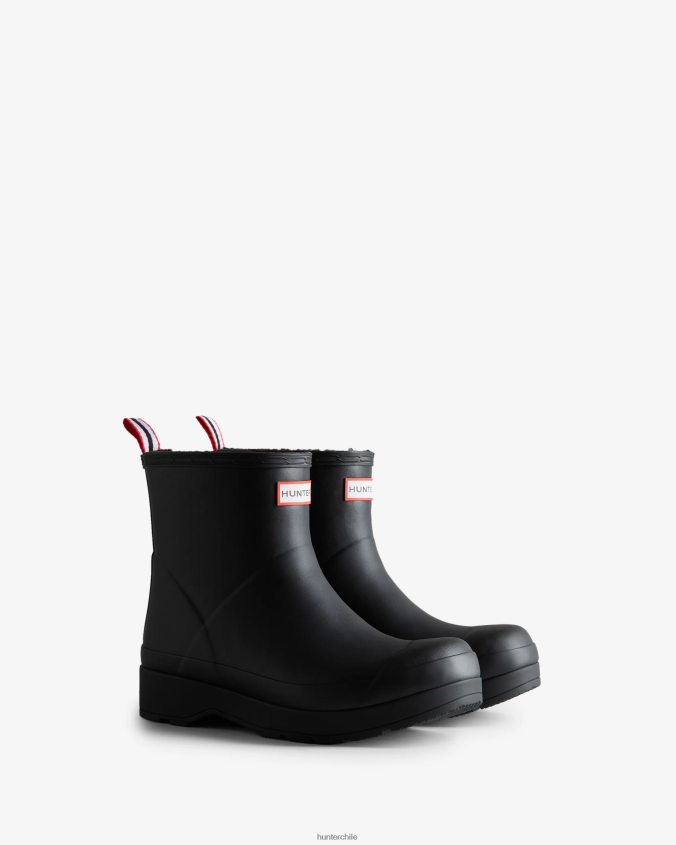 botas de lluvia cortas con aislamiento de piel de oveja vegana JV4X48513 Hunter hombres