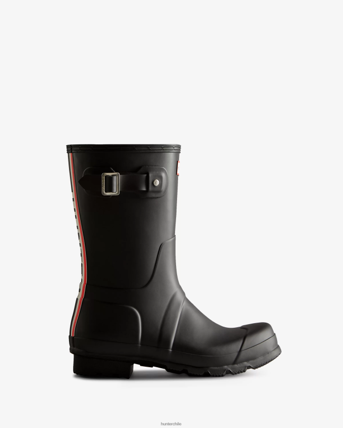 botas de lluvia cortas con logo tricolor en la parte posterior JV4X48549 Hunter hombres