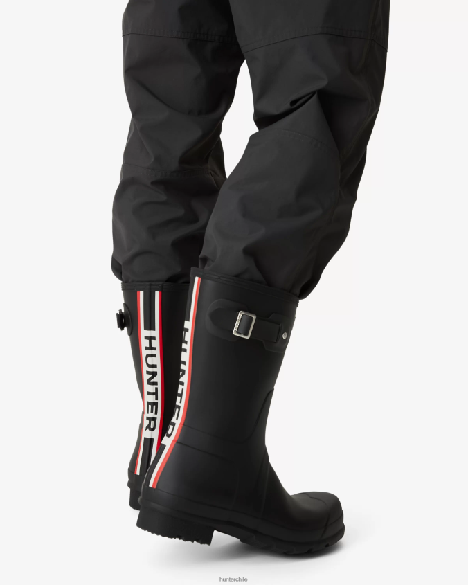 botas de lluvia cortas con logo tricolor en la parte posterior JV4X48549 Hunter hombres