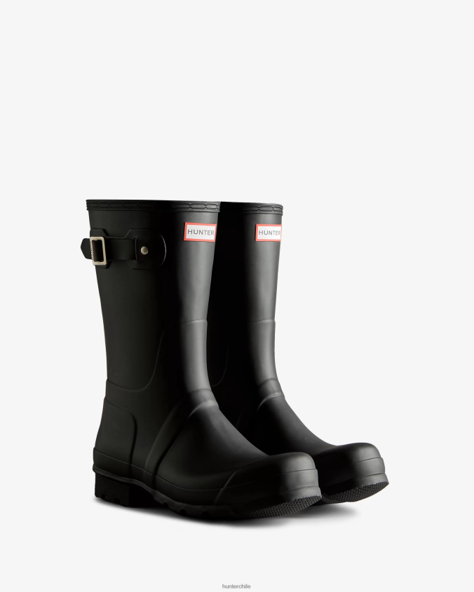 botas de lluvia cortas con logo tricolor en la parte posterior JV4X48549 Hunter hombres