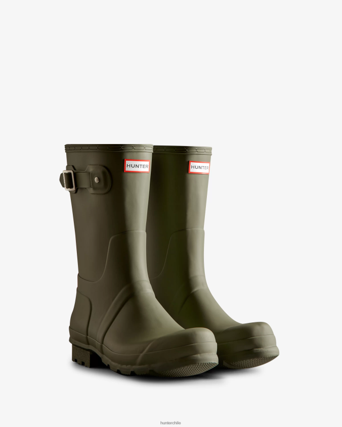 botas de lluvia cortas con logo tricolor en la parte posterior JV4X48559 Hunter hombres