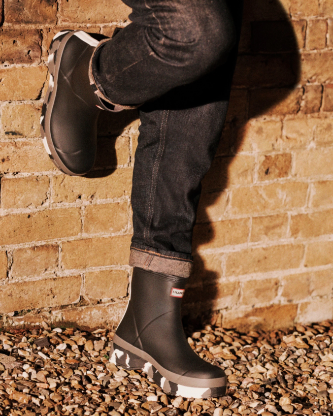 botas de lluvia cortas con suela color splash JV4X48503 Hunter hombres