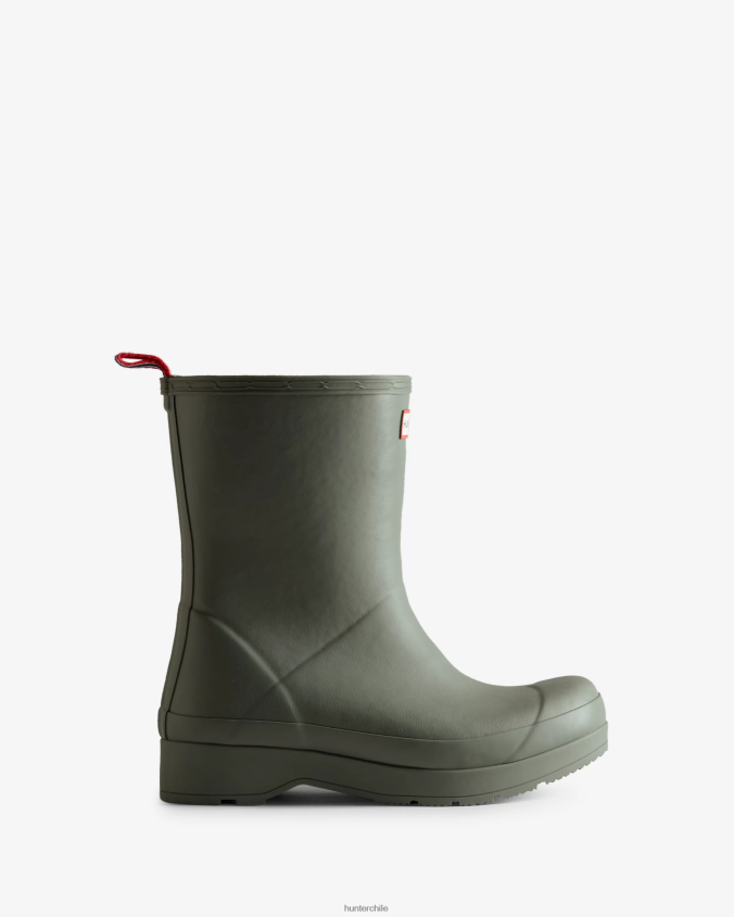 botas de lluvia de altura media con aislamiento de piel de oveja vegana JV4X48597 Hunter hombres