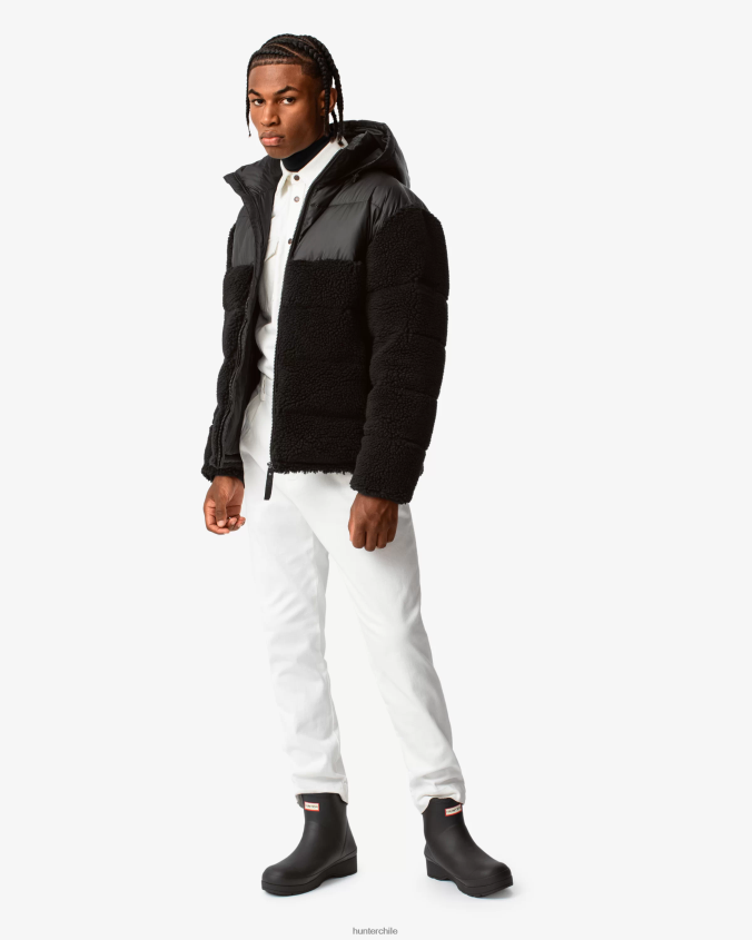 Chaqueta acolchada de media altura con aislamiento de borrego vegano de Wanderer JV4X48613 Hunter hombres