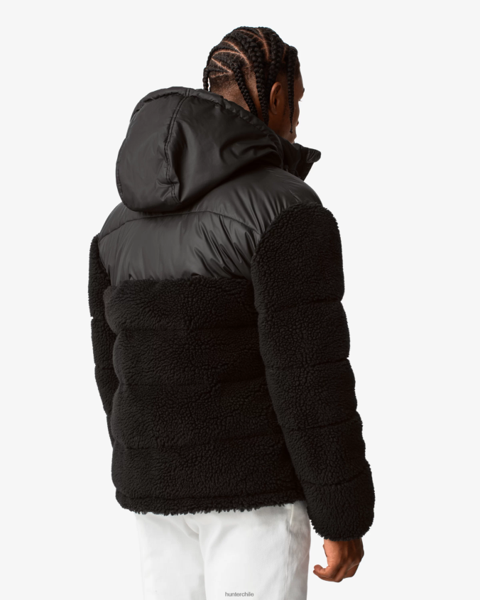 Chaqueta acolchada de media altura con aislamiento de borrego vegano de Wanderer JV4X48613 Hunter hombres