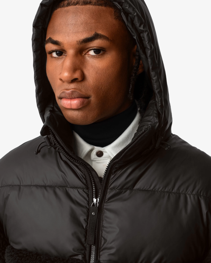 Chaqueta acolchada de media altura con aislamiento de borrego vegano de Wanderer JV4X48613 Hunter hombres