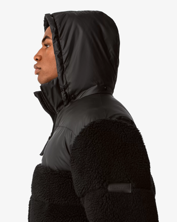 Chaqueta acolchada de media altura con aislamiento de borrego vegano de Wanderer JV4X48613 Hunter hombres