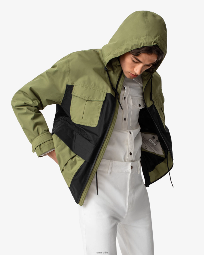 chaqueta explorer de nailon reciclado JV4X48614 Hunter hombres
