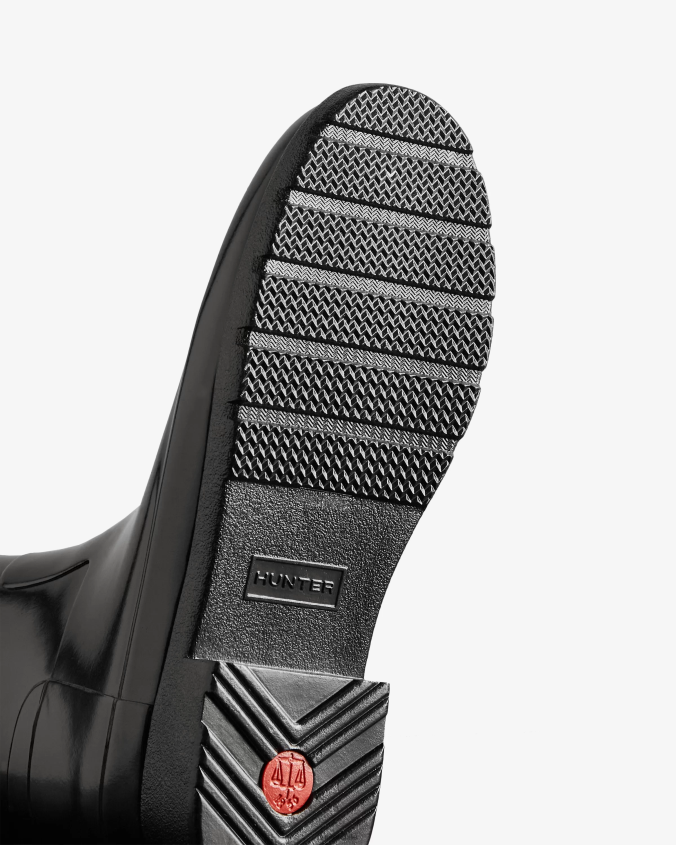 Bota de lluvia refinada y ajustada, corta y brillante JV4X48178 Hunter mujer