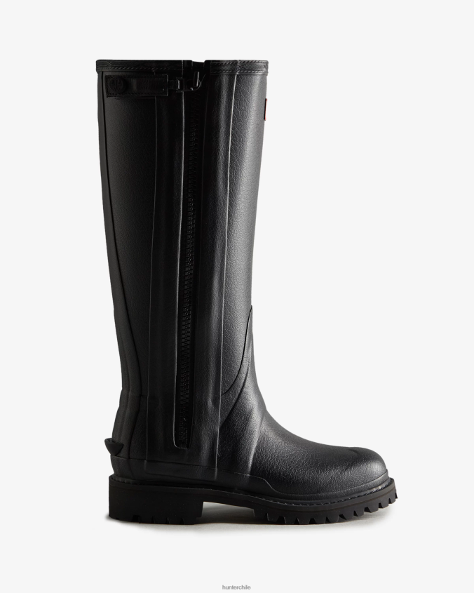 Botas de lluvia altas con cremallera de goma Commando de Balmoral JV4X48317 Hunter mujer