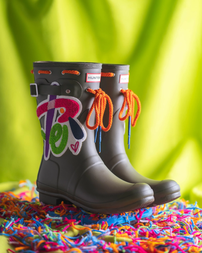 bota de lluvia corta original hunter x sam lao JV4X48123mujer