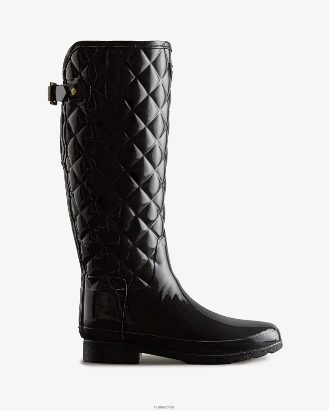 botas de lluvia altas acolchadas ajustables y de corte entallado y refinadas JV4X4892 Hunter mujer