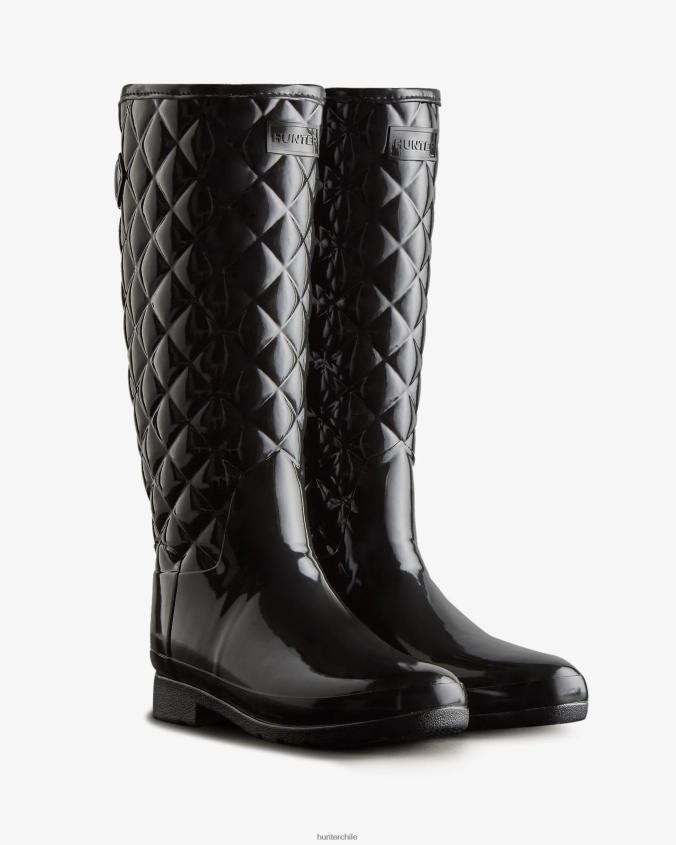 botas de lluvia altas acolchadas ajustables y de corte entallado y refinadas JV4X4892 Hunter mujer