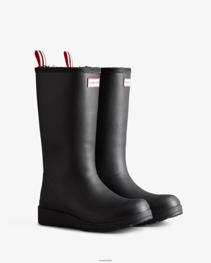 botas de lluvia altas con aislamiento de piel de oveja vegana JV4X48152 Hunter mujer