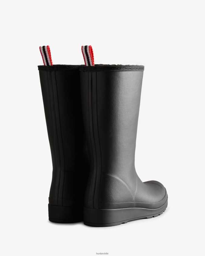 botas de lluvia altas con aislamiento de piel de oveja vegana JV4X48152 Hunter mujer