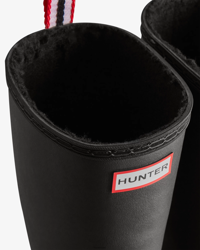 botas de lluvia altas con aislamiento de piel de oveja vegana JV4X48152 Hunter mujer