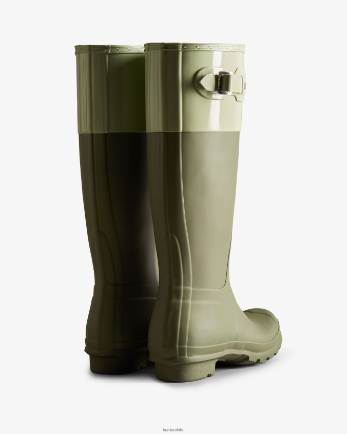 botas de lluvia altas con bloques de color JV4X48169 Hunter mujer