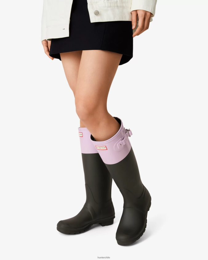 botas de lluvia altas con bloques de color JV4X4871 Hunter mujer