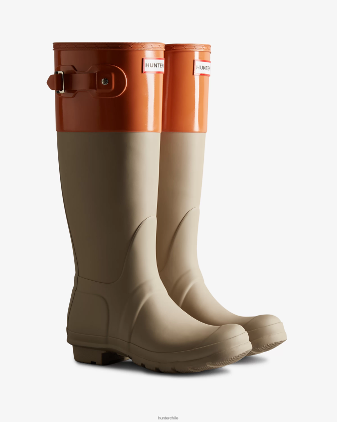 botas de lluvia altas con bloques de color JV4X4872 Hunter mujer