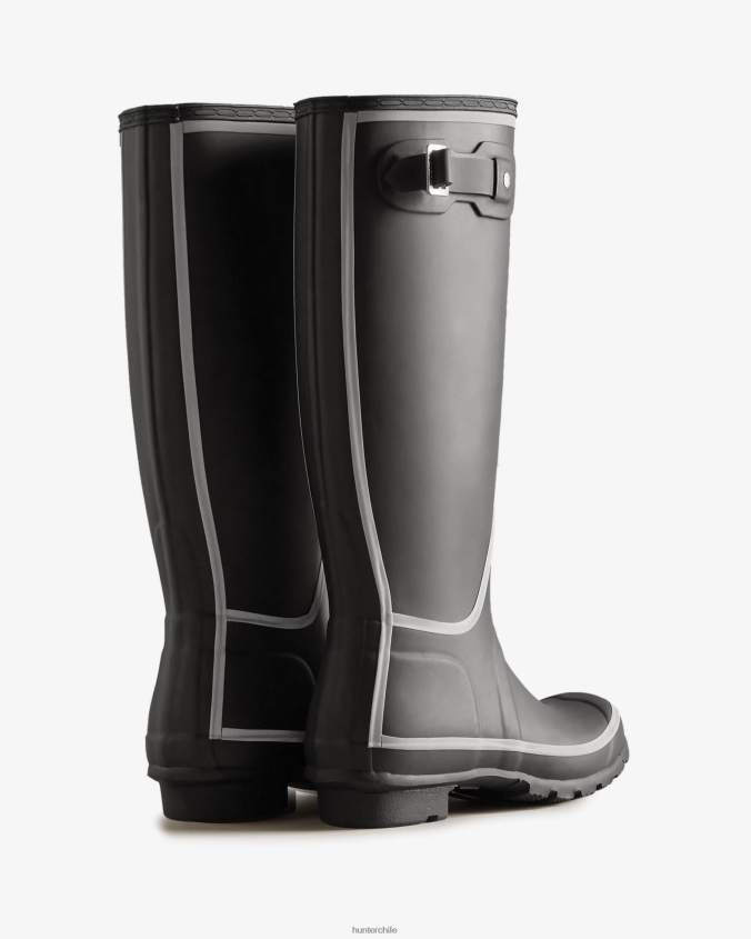 botas de lluvia altas con contorno reflectante JV4X48203 Hunter mujer