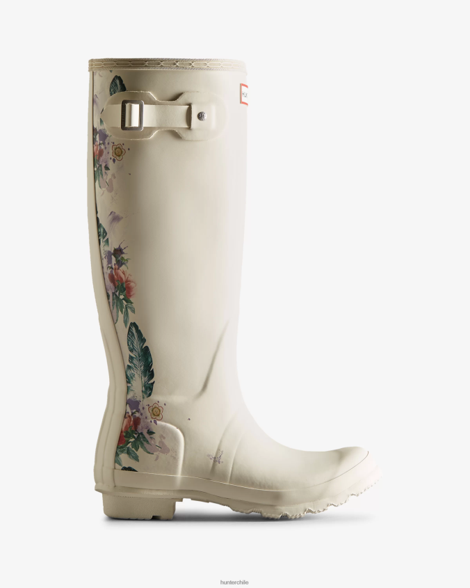 botas de lluvia altas con estampado botánico JV4X4873 Hunter mujer