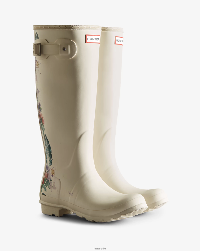 botas de lluvia altas con estampado botánico JV4X4873 Hunter mujer