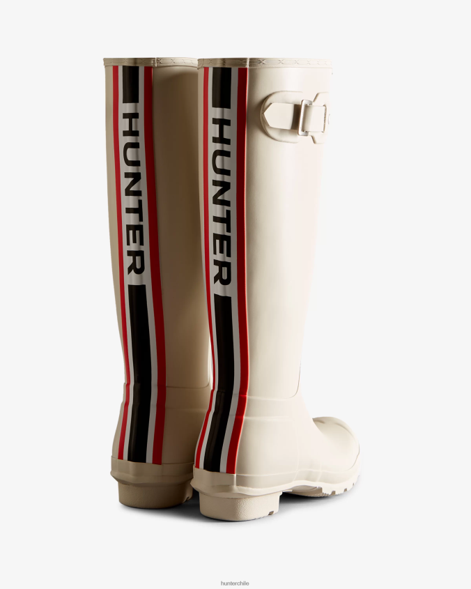botas de lluvia altas con logo tricolor en la parte posterior JV4X4814 Hunter mujer