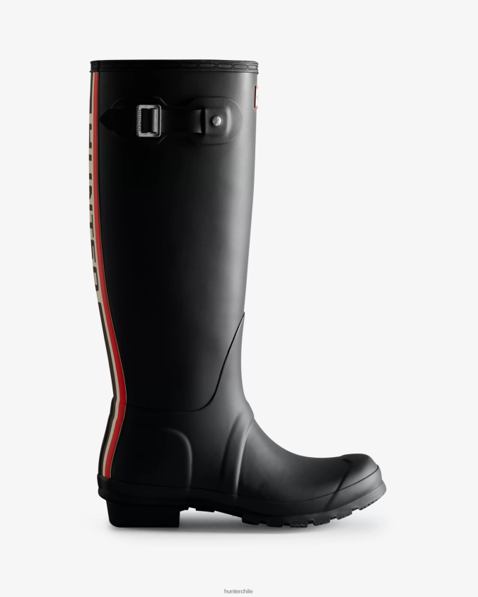 botas de lluvia altas con logo tricolor en la parte posterior JV4X488 Hunter mujer
