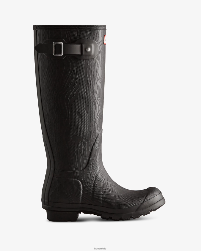 botas de lluvia altas con textura de erosión JV4X48198 Hunter mujer