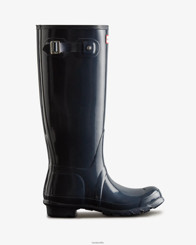 botas de lluvia altas y brillantes originales JV4X48222 Hunter mujer