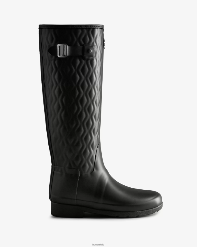 botas de lluvia altas y refinadas con corte entallado y acolchado vertical JV4X48197 Hunter mujer