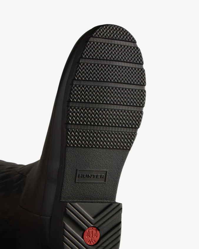 botas de lluvia altas y refinadas con corte entallado y acolchado vertical JV4X48197 Hunter mujer