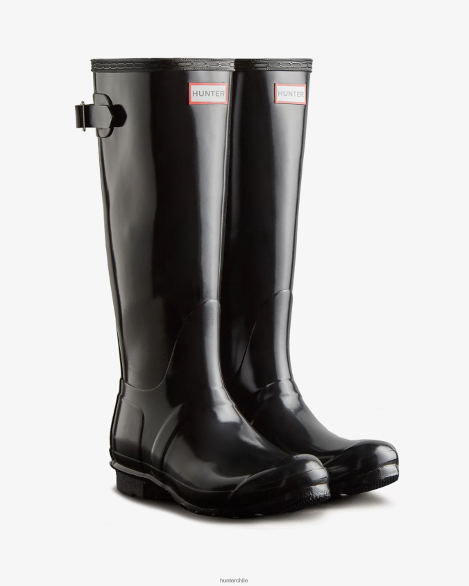 botas de lluvia brillantes ajustables con espalda alta JV4X4862 Hunter mujer