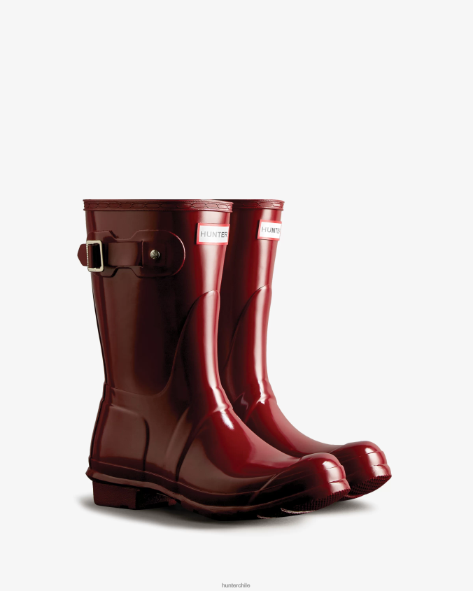 botas de lluvia cortas brillantes originales JV4X48305 Hunter mujer