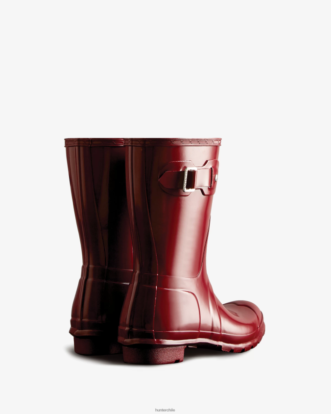 botas de lluvia cortas brillantes originales JV4X48305 Hunter mujer