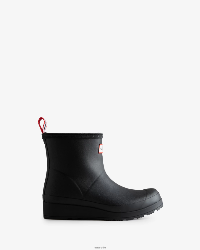 botas de lluvia cortas con aislamiento de piel de oveja vegana JV4X4889 Hunter mujer