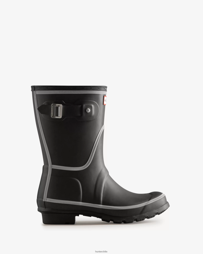 botas de lluvia cortas con contorno reflectante JV4X48181 Hunter mujer