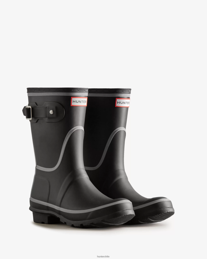 botas de lluvia cortas con contorno reflectante JV4X48181 Hunter mujer