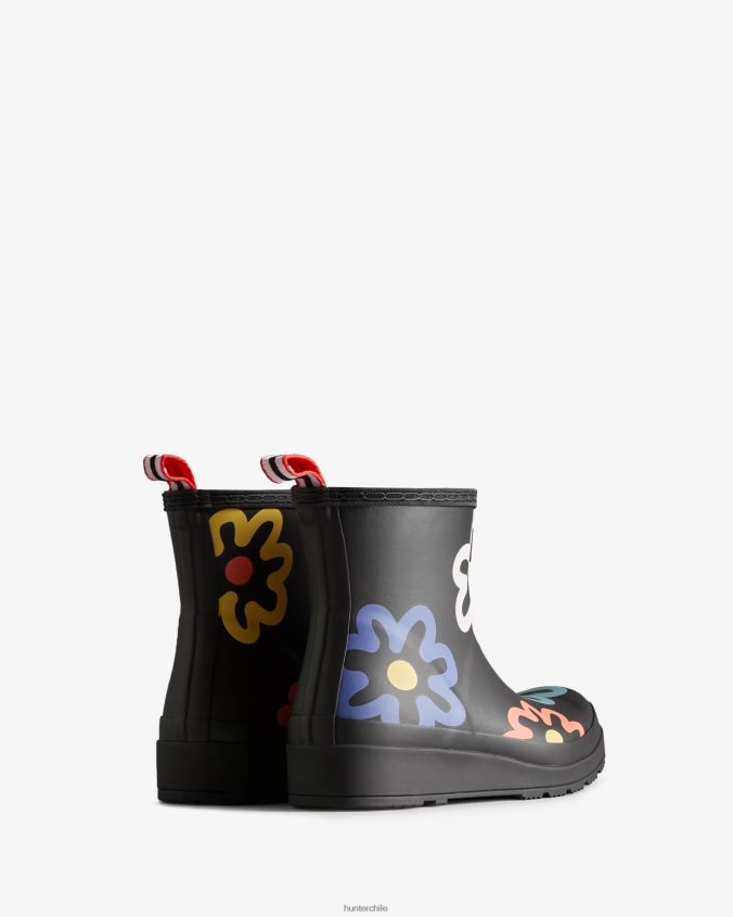 botas de lluvia cortas con estampado floral pop JV4X4890 Hunter mujer