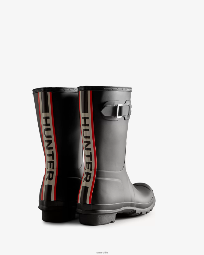 botas de lluvia cortas con logo tricolor en la parte posterior JV4X4850 Hunter mujer