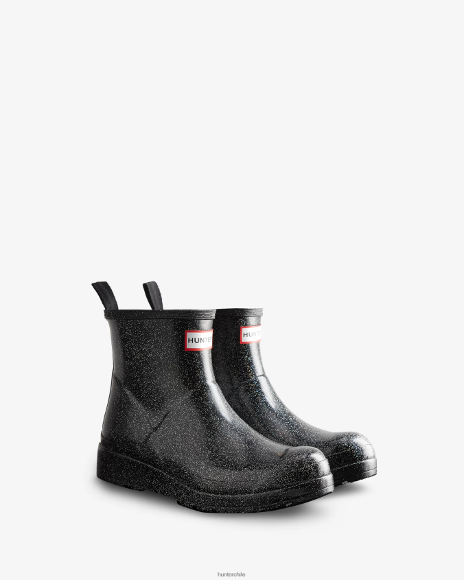 botas de lluvia cortas con purpurina starcloud JV4X4828 Hunter mujer