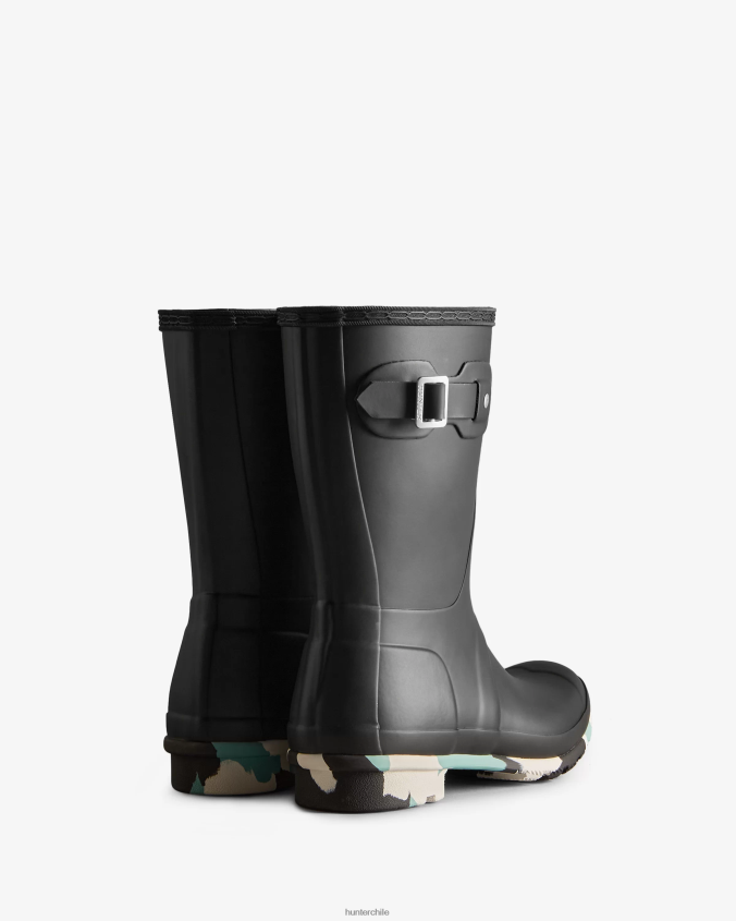 botas de lluvia cortas con suela de color salpicado JV4X48131 Hunter mujer