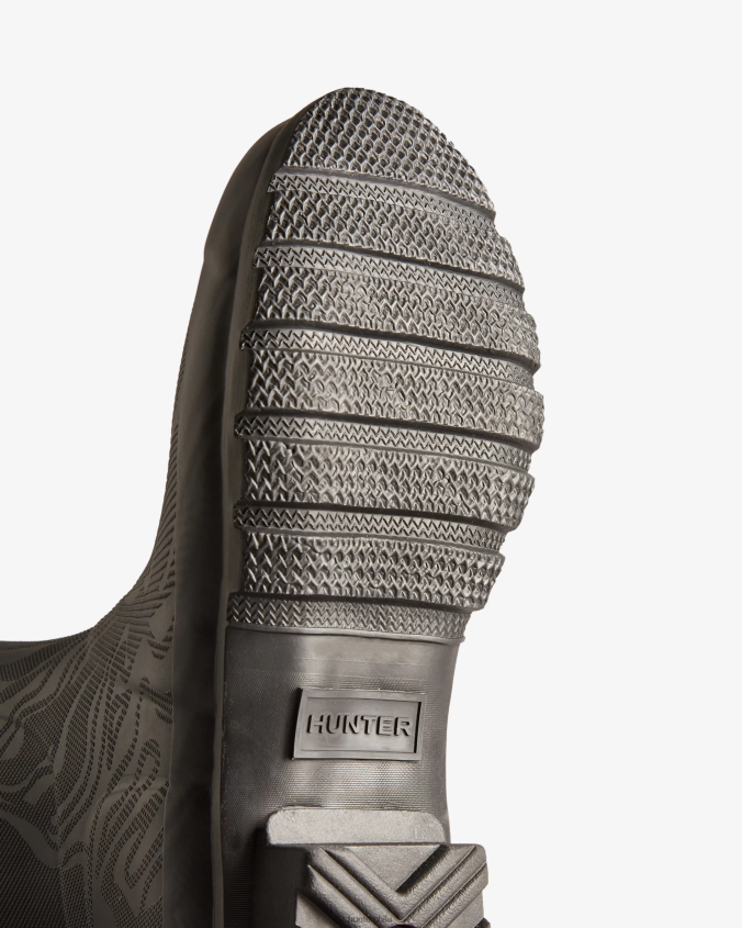 botas de lluvia cortas con textura de erosión JV4X48182 Hunter mujer