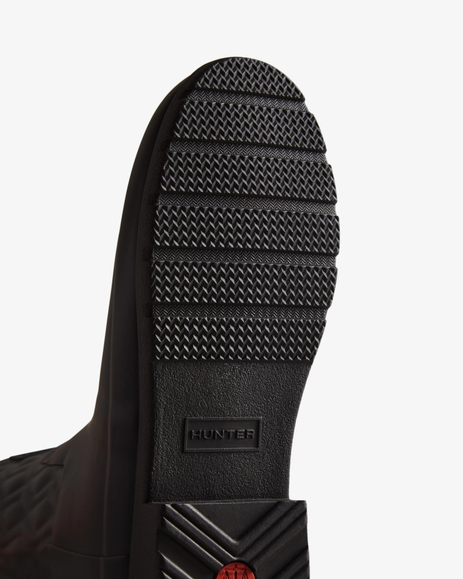 botas de lluvia cortas y refinadas con corte entallado y acolchado vertical JV4X48127 Hunter mujer