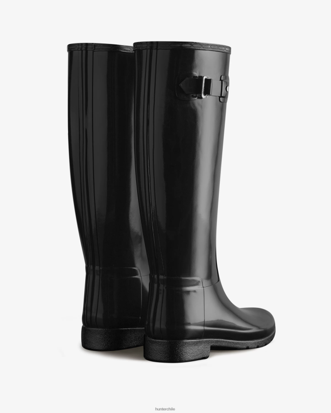 botas de lluvia refinadas y ajustadas y altas y brillantes JV4X4897 Hunter mujer