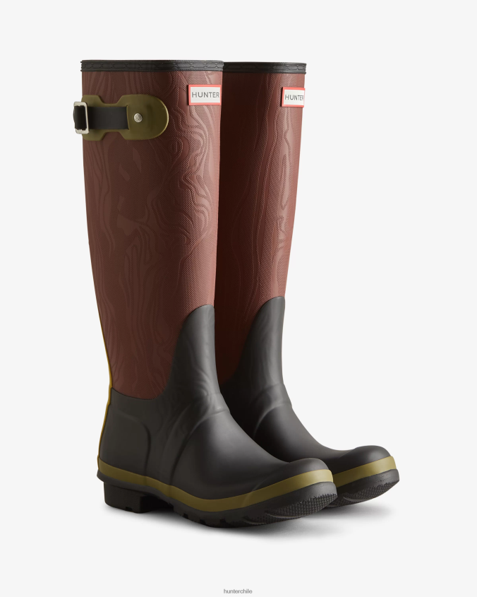erosión textura patchwork botas altas de lluvia JV4X48199 Hunter mujer