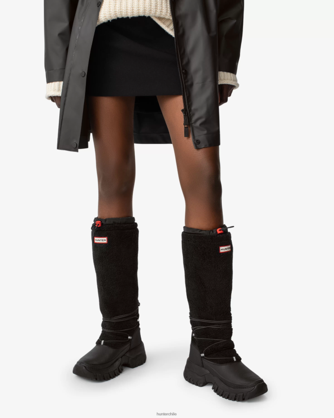 Botas altas para la nieve con aislamiento de piel de oveja vegana Wanderer JV4X48208 Hunter mujer