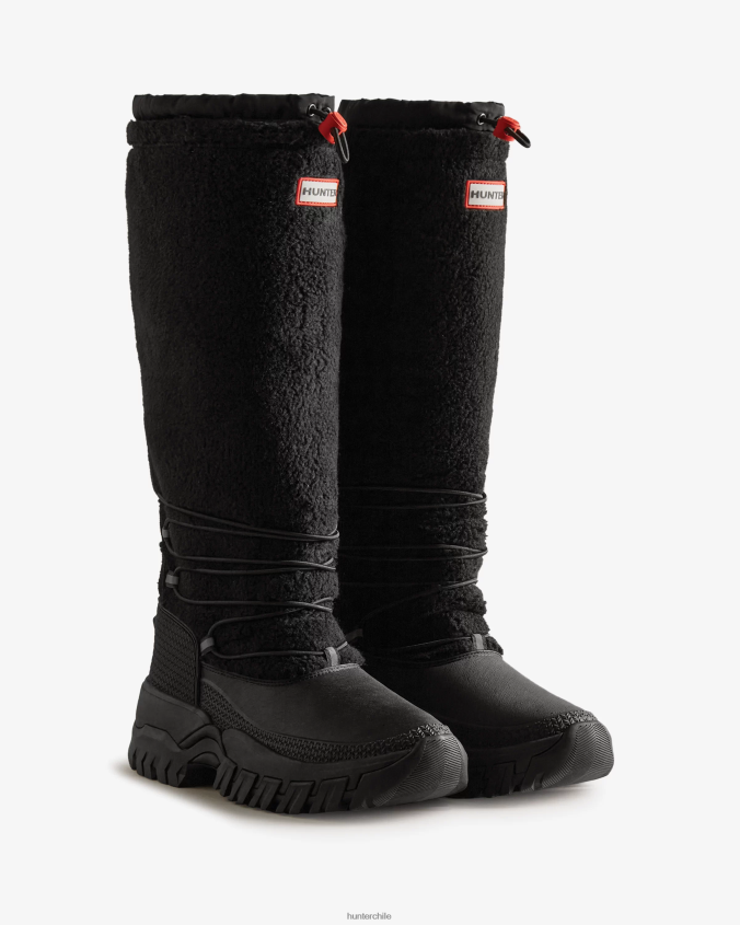 Botas altas para la nieve con aislamiento de piel de oveja vegana Wanderer JV4X48208 Hunter mujer