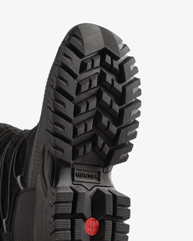 Botas altas para la nieve con aislamiento de piel de oveja vegana Wanderer JV4X48208 Hunter mujer